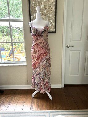 NWT Zara Strappy Floral Chiffon Dress